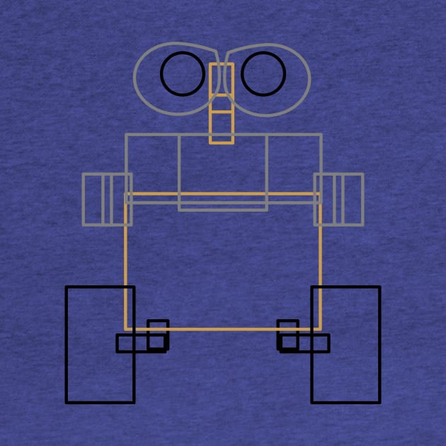 Minimal Line Wall-E by NoirPineapple